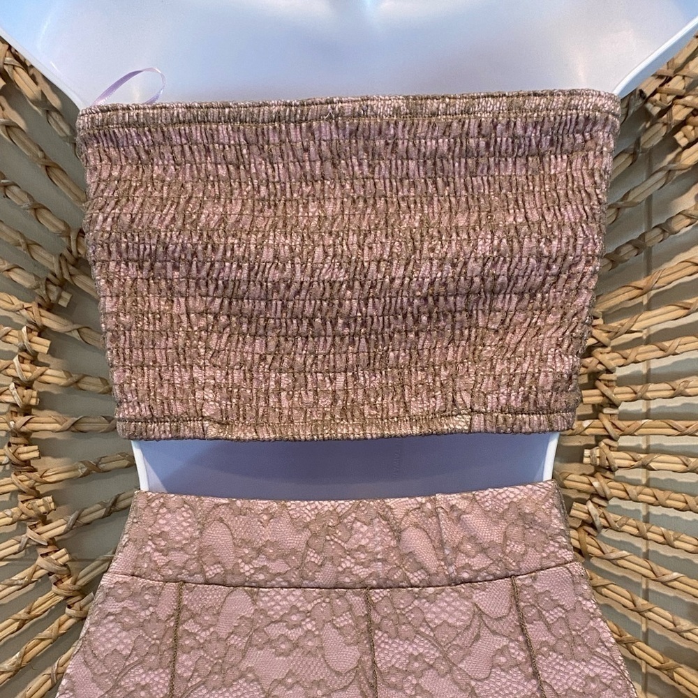 Free People Shape Of You Maxi Skirt Set New without tag Size XS Sandy Pink Combo - Picture 10 of 13